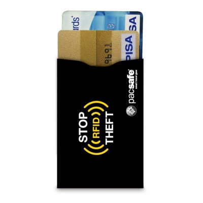 Чехол для банковских карт Pacsafe RFIDsleeve 25, черный